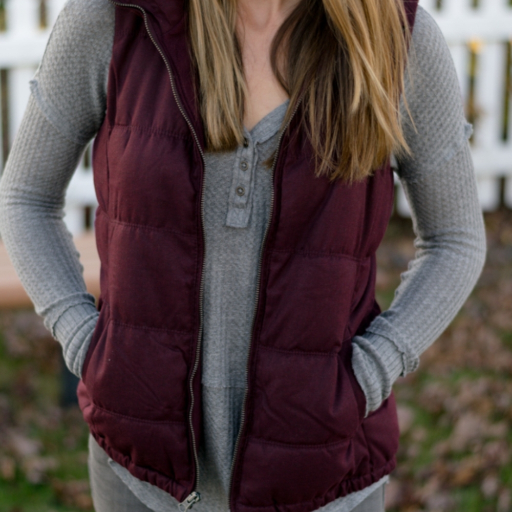 Maroon/ burgundy vest
